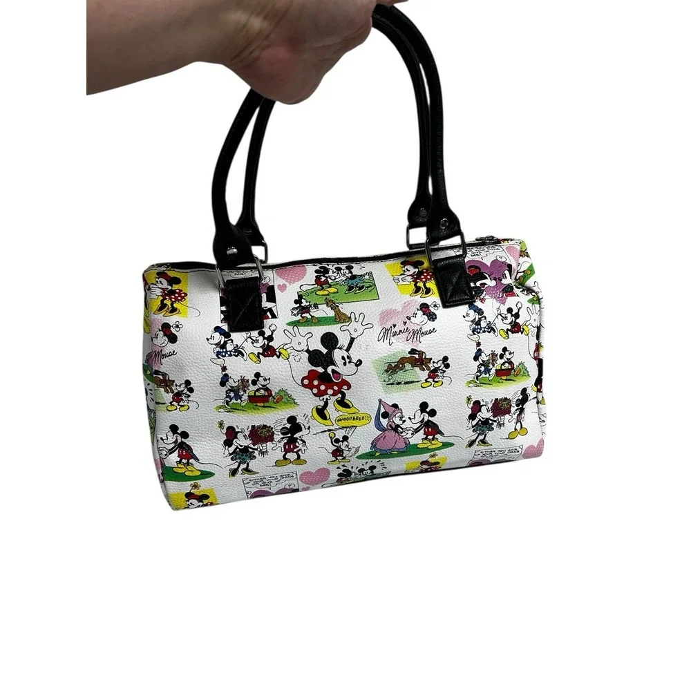 Disney Parks Mickey & Minnie Comic Tote Satchel Purse‎ Handbag